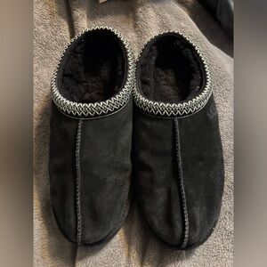 UGG Black Suede Cozy Slippers